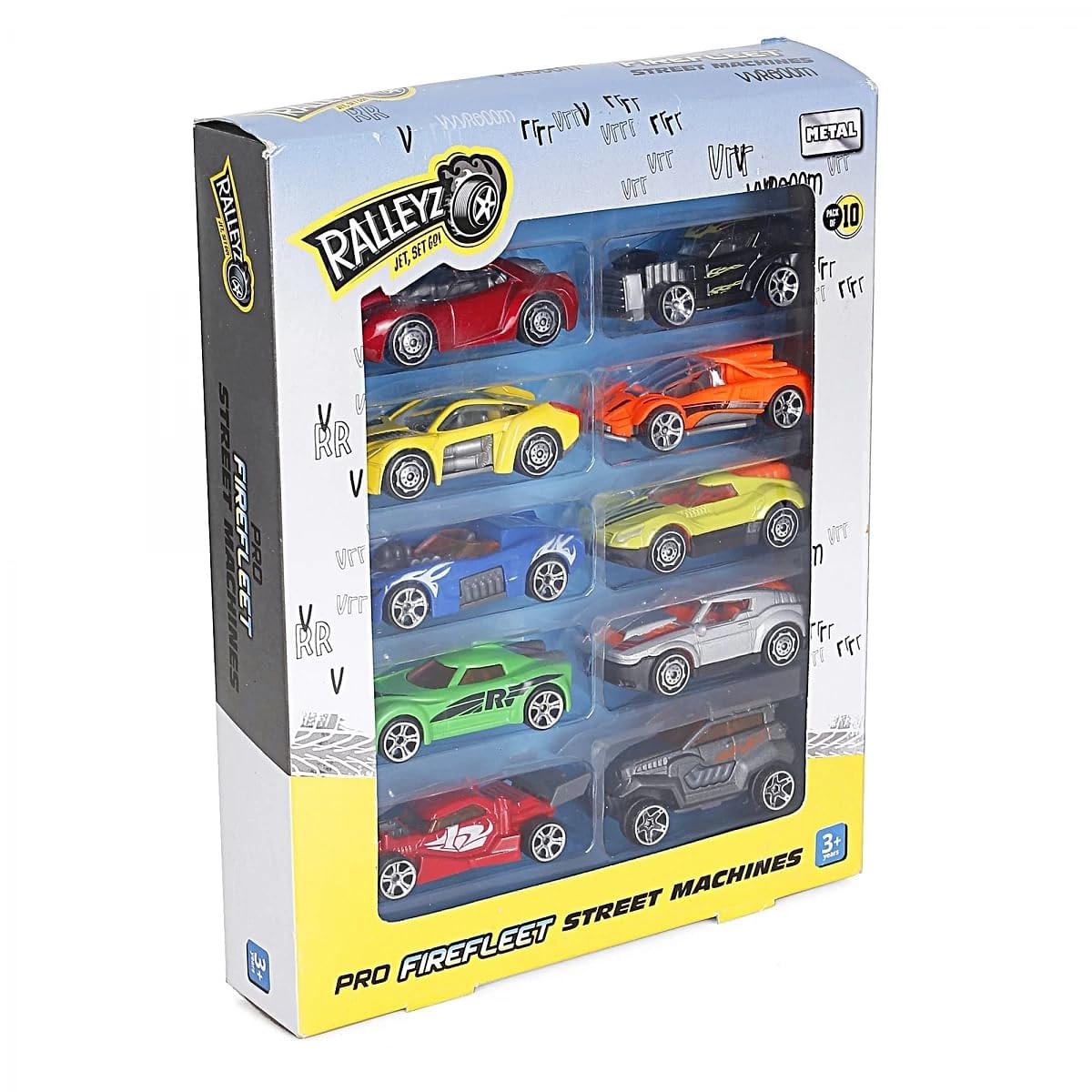 Ralleyz Pro Firefleet Street Machines – 10-Pack Die-Cast Toy Cars